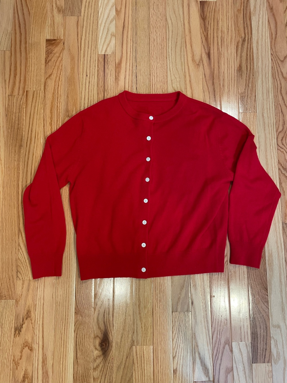 Daily Drills x Strict List Cashmere Button Up Sweater - Red